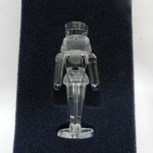 Swarovski Silver Crystal Nutcracker 3" Tall Christmas Holidays Chip on Base Vtg